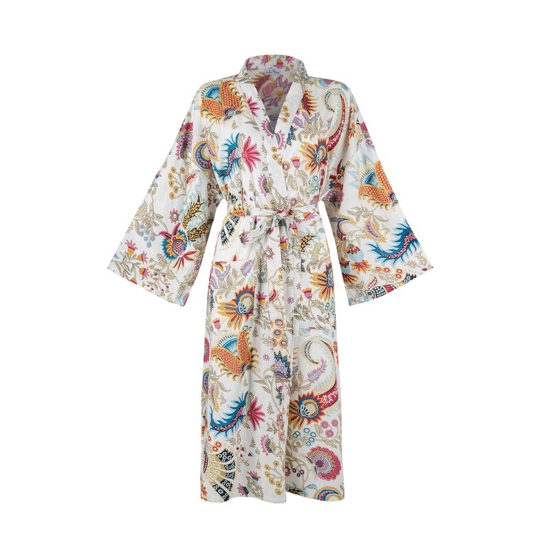 100 Cotton Women's Dressing Gowns Lightweight Kimono Etsy