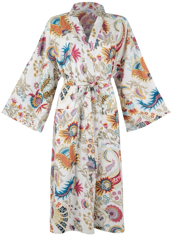 Ladies cotton top dressing gown uk