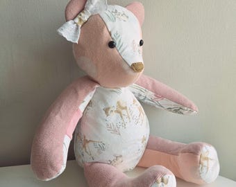 Large keepsake bear, memory bear, cherished clothing bear, school uniform bear, bereavement clothing bear,