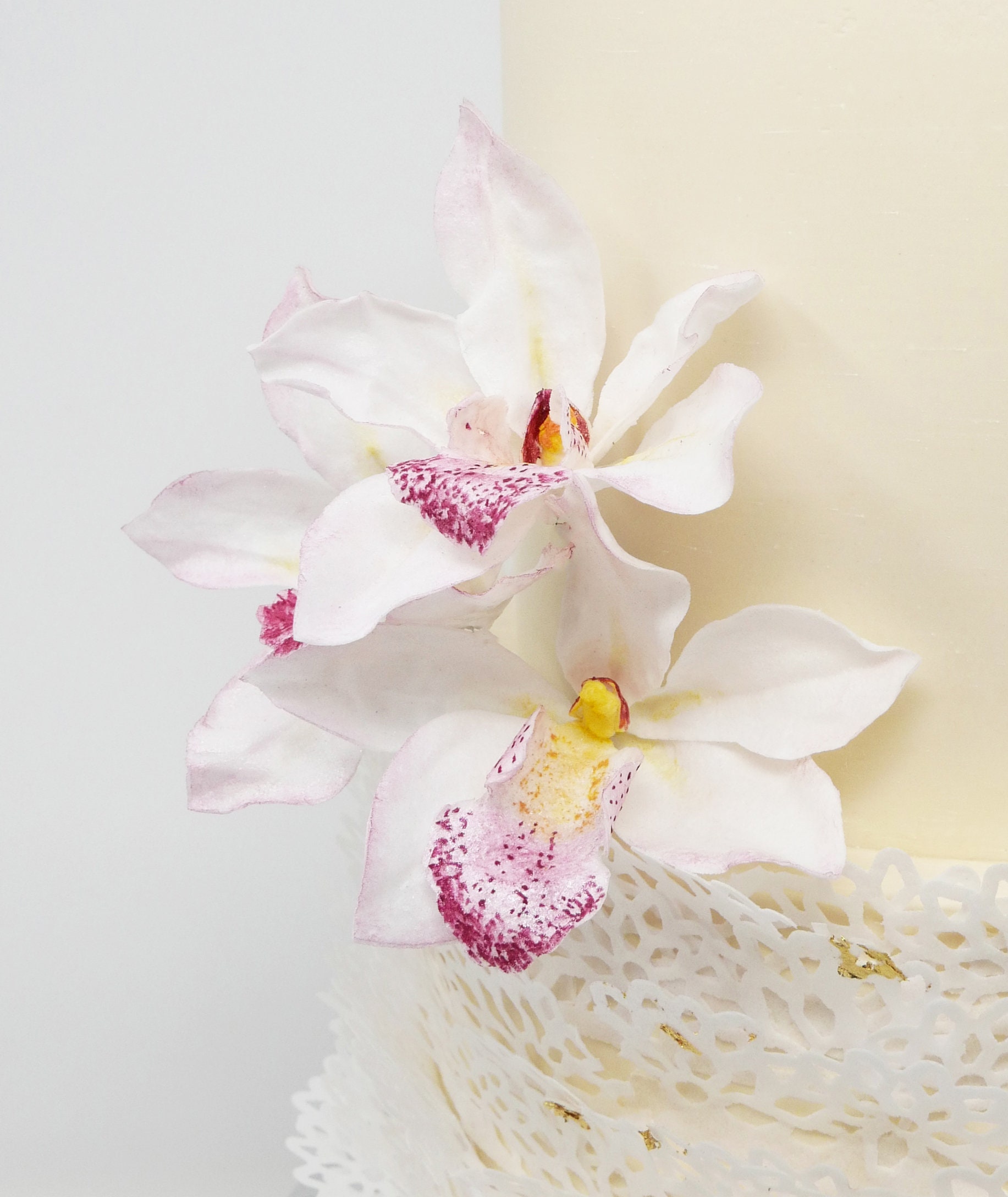 Edible Orchid Wafer Paper Flowers for Cakes Wedding Cake Etsy