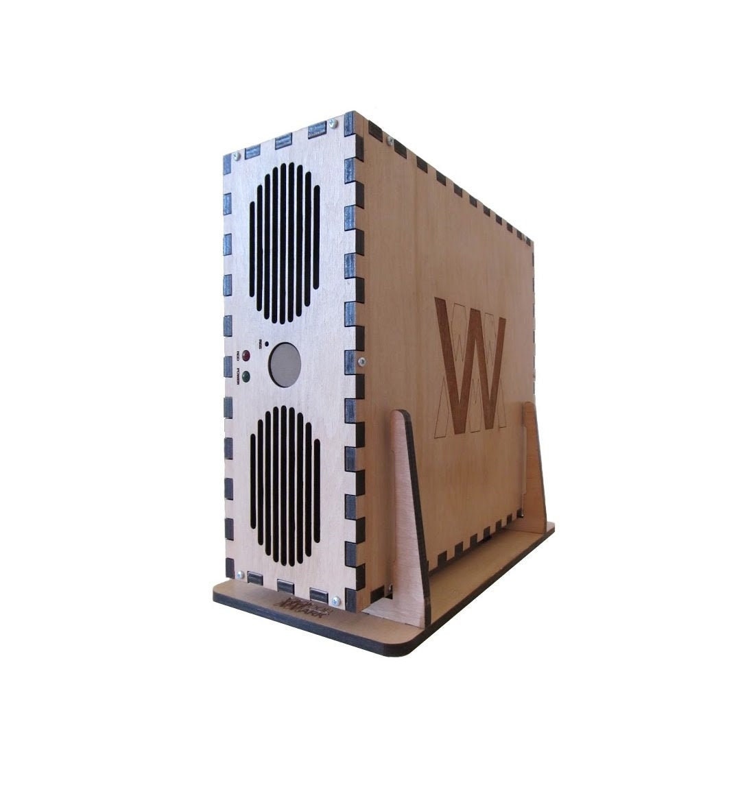 Computer Case Made of Plywood plexiglass Woodmark Vector Etsy