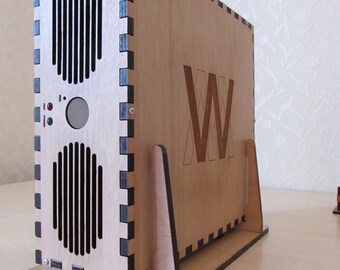 WoodMark Mini-ITX computer case made of wood plywood
