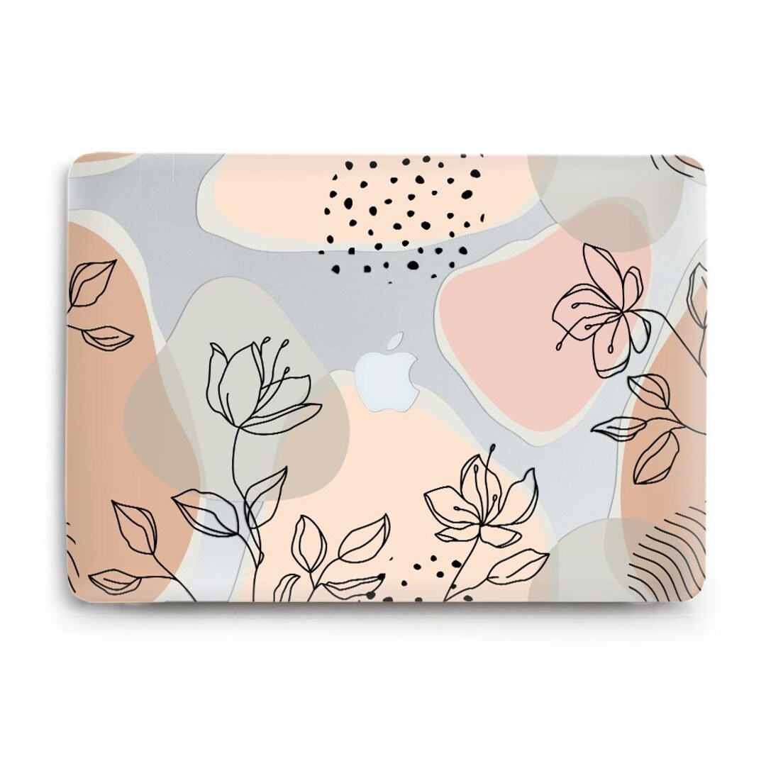 MacBook Case Flowers Aesthetic Neutral Girly MacBook Pro 13 MacBook Air ...