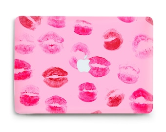 MacBook case Lips Aesthetic girly y2k MacBook Pro 13 MacBntaook Air 13 m2 m3 Air 15 inch Pro 14 16 Kisses Trendy design for women Pink case