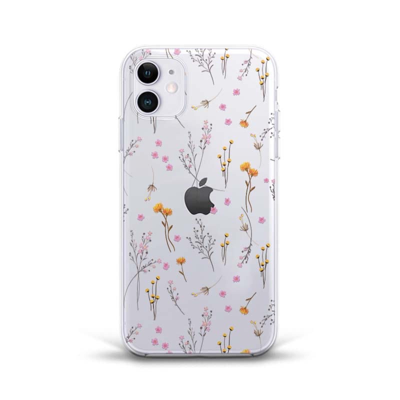 Girly iPhone Case Wildflower Floral Clear Aesthetic Pattern Etsy