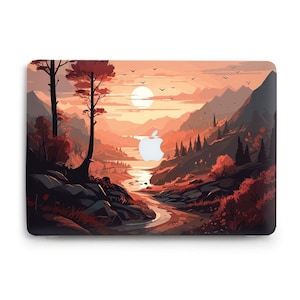 MacBook case Nature forest mountains trees MacBook Air 13 15 MacBook Pro 13 m2 Pro 16 Pro 14 inch m1 Pro 15 Aesthetic landscape Sunset case