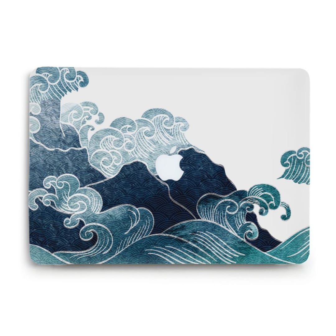 MacBook Case Blue Waves Aesthetic Ocean MacBook Air 13 15 MacBook Pro ...