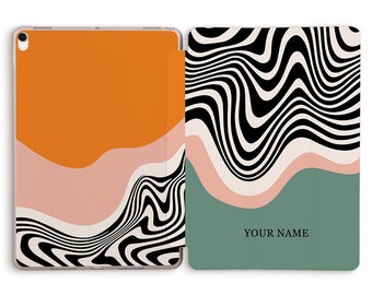 iPad case Personalized Name Aesthetic case for iPad 10th 9th Air 5 Air 4 Pro 11 12.9 10.2 10.9 10.5 Mini 6 Custom Abstract Trendy Art cover