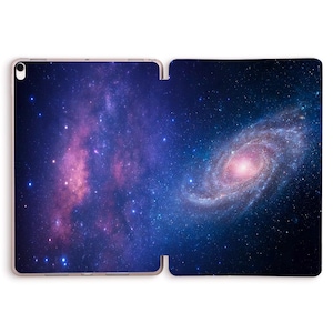 iPad case Space Stars Galaxy Trendy iPad Air 11 13 iPad a16 11th 10th gen Pro 12.9 10.9 Mini 7 Aesthetic space design Blue purple cover