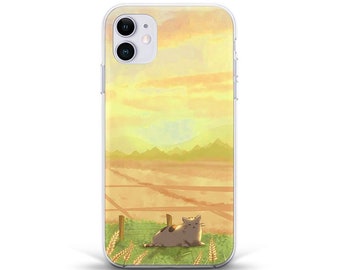 iPhone case Cute Cat Cartoon Trendy case for iPhone 14 Pro 13 12 11 XR Pixel 7 6 Galaxy S23 Aesthetic Kawaii Nature Design for Girls cover