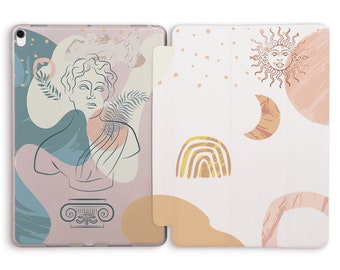 iPad case Aesthetic Greek Abstract Art case for iPad 10th 10.2 9th gen Air 5 4 10.9 Pro 11 12.9 10.5 9.7 Mini 6 Trendy Boho Minimalist cover
