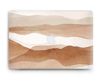 Macbook case Aesthetic Abstract Art Nature case for Macbook Air 13 Pro 13 16 14 M2 M1 2023 2022 15 12 Boho Brown Neutral Trendy Pastel cover