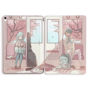 Cute anime couple kiss | iPad Case & Skin