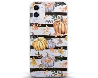 iPhone case Aesthetic Pumpkins Cute Floral case for iPhone 14 13 12 11 Pro Max XR Pixel 7 Samsung s22 Trendy Autumn Girly Halloween cover