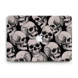 Macbook case Skulls Dark Goth Edgy case for Macbook Air 13 Pro 13 M2 M1 Pro 16 14 15 12 Gothic Pattern Horror Halloween cover
