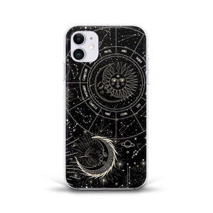 iPhone case Aesthetic Zodiac Vintage Space case for iPhone 14 13 12 11 Pro Max 2022 XR Pixel 7 Samsung s22 Moon Sun Trendy Celestial cover