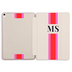 iPad-hoesje Initialen Esthetisch aangepast monogram iPad Air 5 iPad 10e 9e iPad Pro 12.9 11 Mini 6 iPad 10.2 10.9 Gepersonaliseerde trendy unieke hoes
