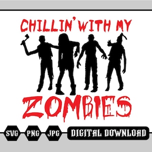 Zombies | Halloween SVG | Digital Svg | Zombies Silhouettes | Halloween Clipart | Horror | Zombie | Dead Walking | Cut File