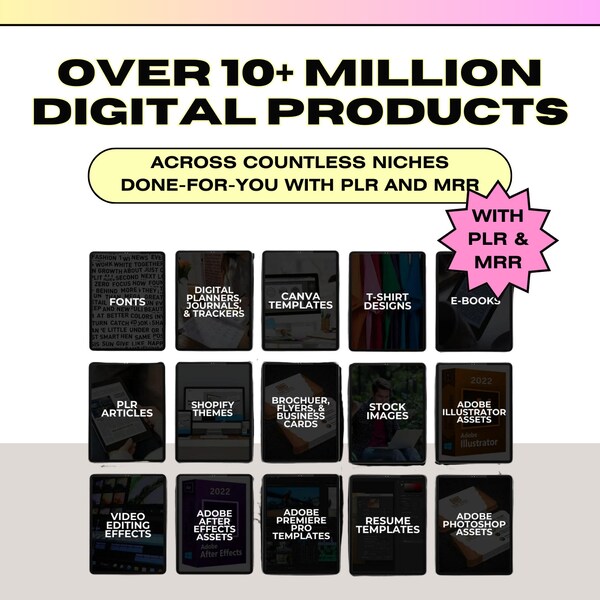 10M+ Ultimate Resell Digital Products Bundle Ideal for Passive Income, Featuring Private Label Rights & Master Resell Rights (MRR) (PLR)