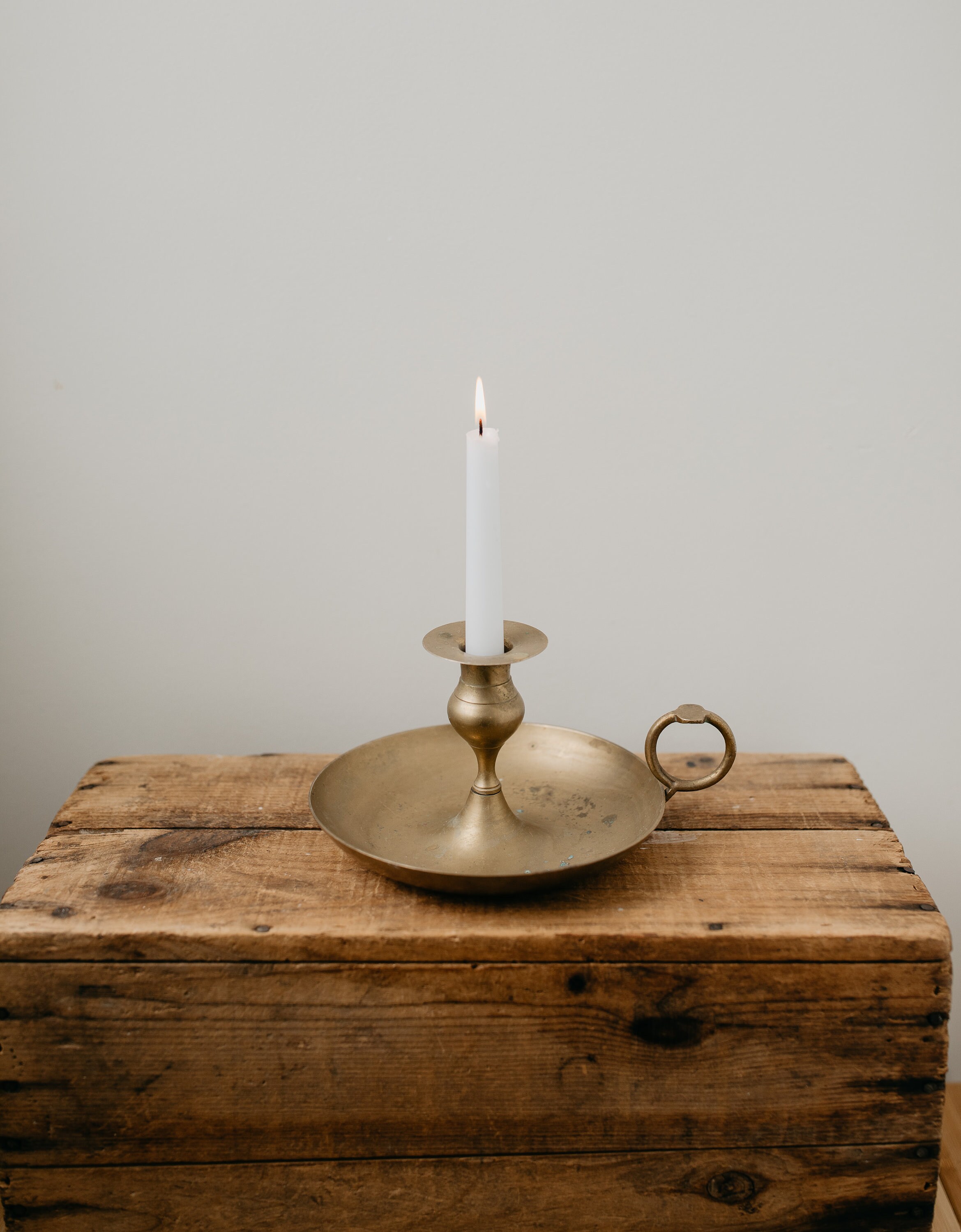 Large Vintage Brass Candlestick Holder Walking Candle Holder Etsy