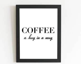 Coffee Bar Decor | Coffee Poster for Kitchen | Coffee Definition Sign |Coffee
