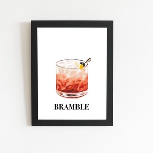 Set med 3 cocktailtryck | Signaturdrinkskylt | Bardekoration för hemmet | Tavelväggbar | 3-delad väggkonst bild 4