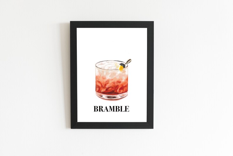 Set med 3 cocktailtryck | Signaturdrinkskylt | Bardekoration för hemmet | Tavelväggbar | 3-delad väggkonst bild 4