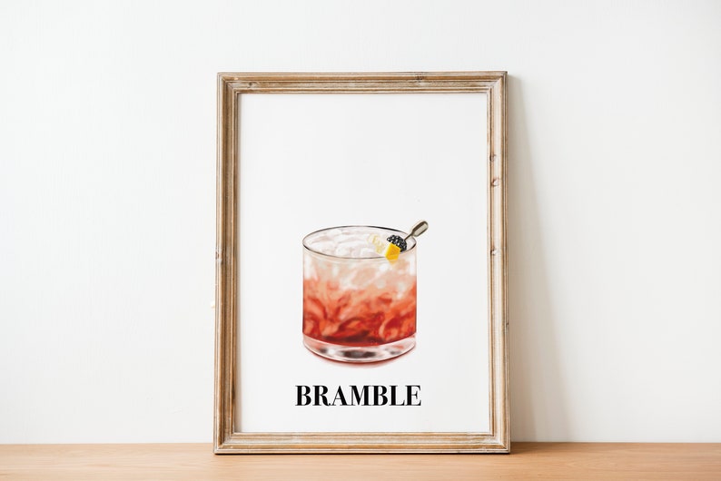 Set med 3 cocktailtryck | Signaturdrinkskylt | Bardekoration för hemmet | Tavelväggbar | 3-delad väggkonst bild 5