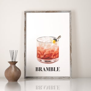 Set med 3 cocktailtryck | Signaturdrinkskylt | Bardekoration för hemmet | Tavelväggbar | 3-delad väggkonst bild 6