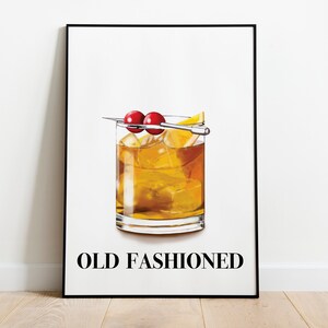 Set med 3 cocktailtryck | Signaturdrinkskylt | Bardekoration för hemmet | Tavelväggbar | 3-delad väggkonst bild 7