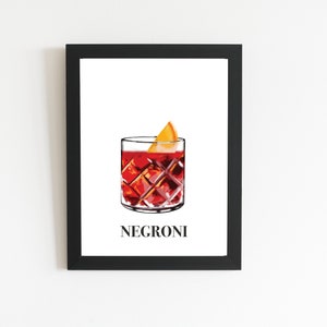 Set med 3 cocktailtryck | Signaturdrinkskylt | Bardekoration för hemmet | Tavelväggbar | 3-delad väggkonst bild 2