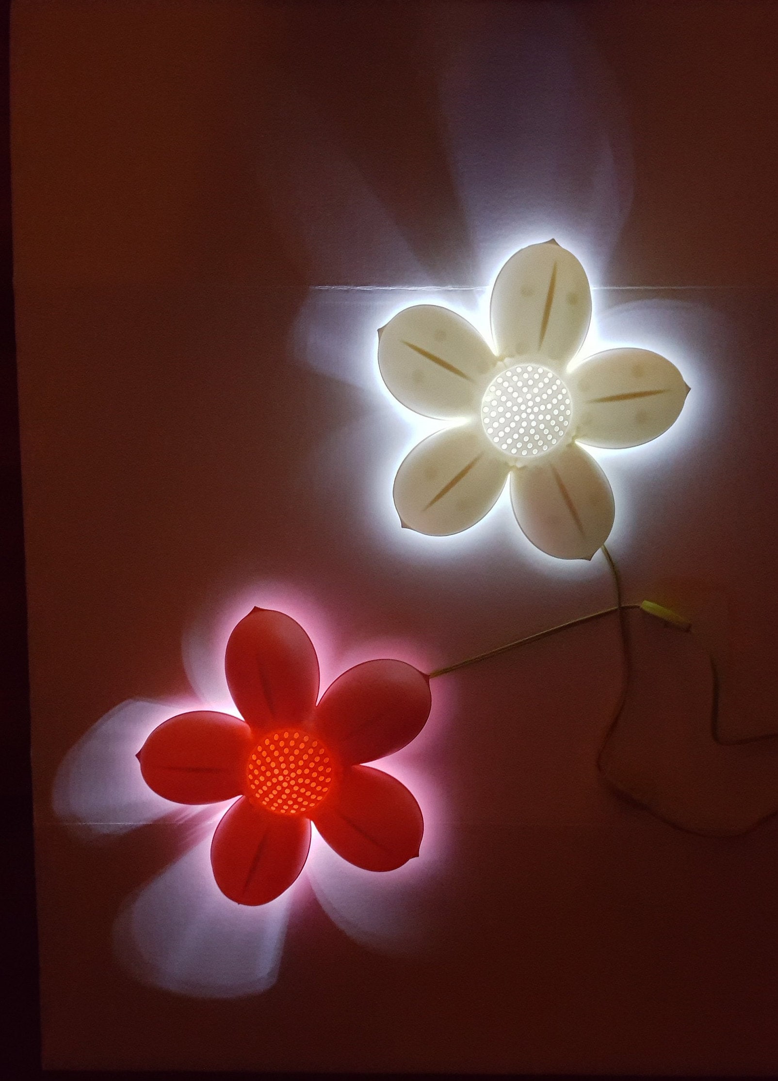 Vintage IKEA Smila Pink or White Flower Wall Light wall Lamp Etsy