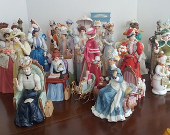 Avon figurines/trinkets collection (10 inches) years 1983-2007