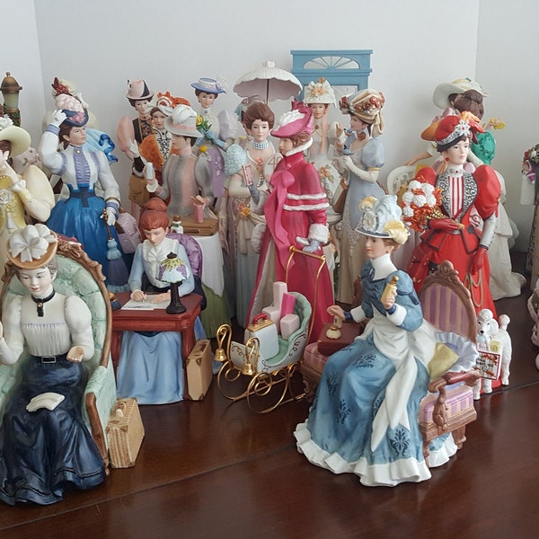 Avon figurines/trinkets collection (10 inches) years 1983-2007