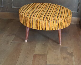 Large vintage stool with very rare footrest