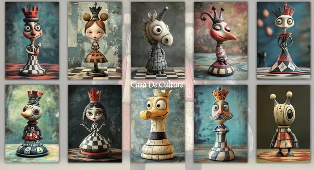 Checkmate - Chess Pieces Come to Life - Postcards - Set of 10 - Size 6 ...