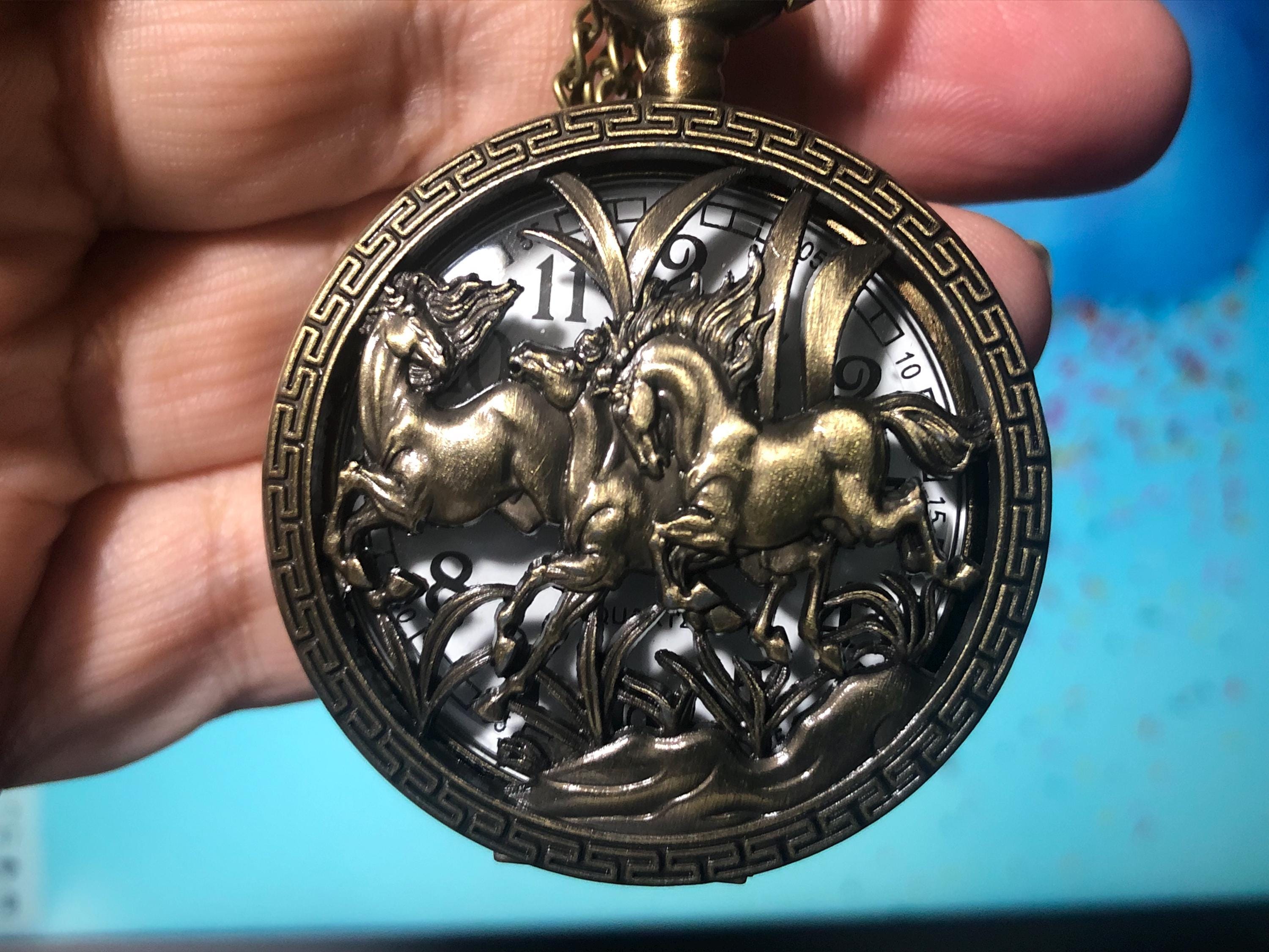 Beautiful new horse Stallion mustang equestrian ferrier pocket watch Pocket Watch - Men main image 2