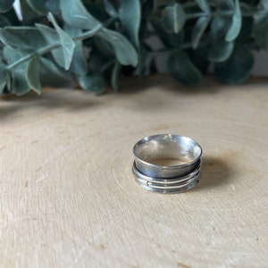 Sterling Silver Spinning Ring - Anti-Anxiety Ring - Spinner Ring