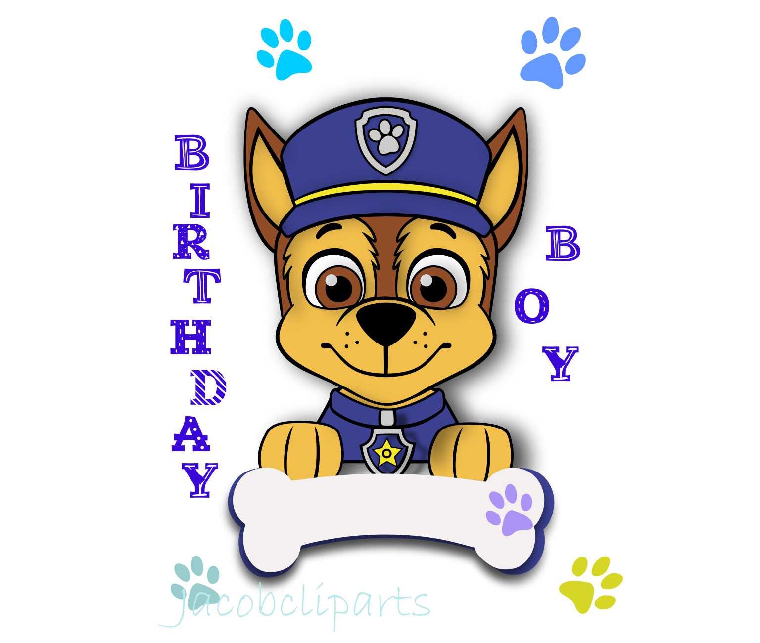 Paw Patrol Chase Birthday Boy Chase Paw Patrol Paw Patrol | Etsy