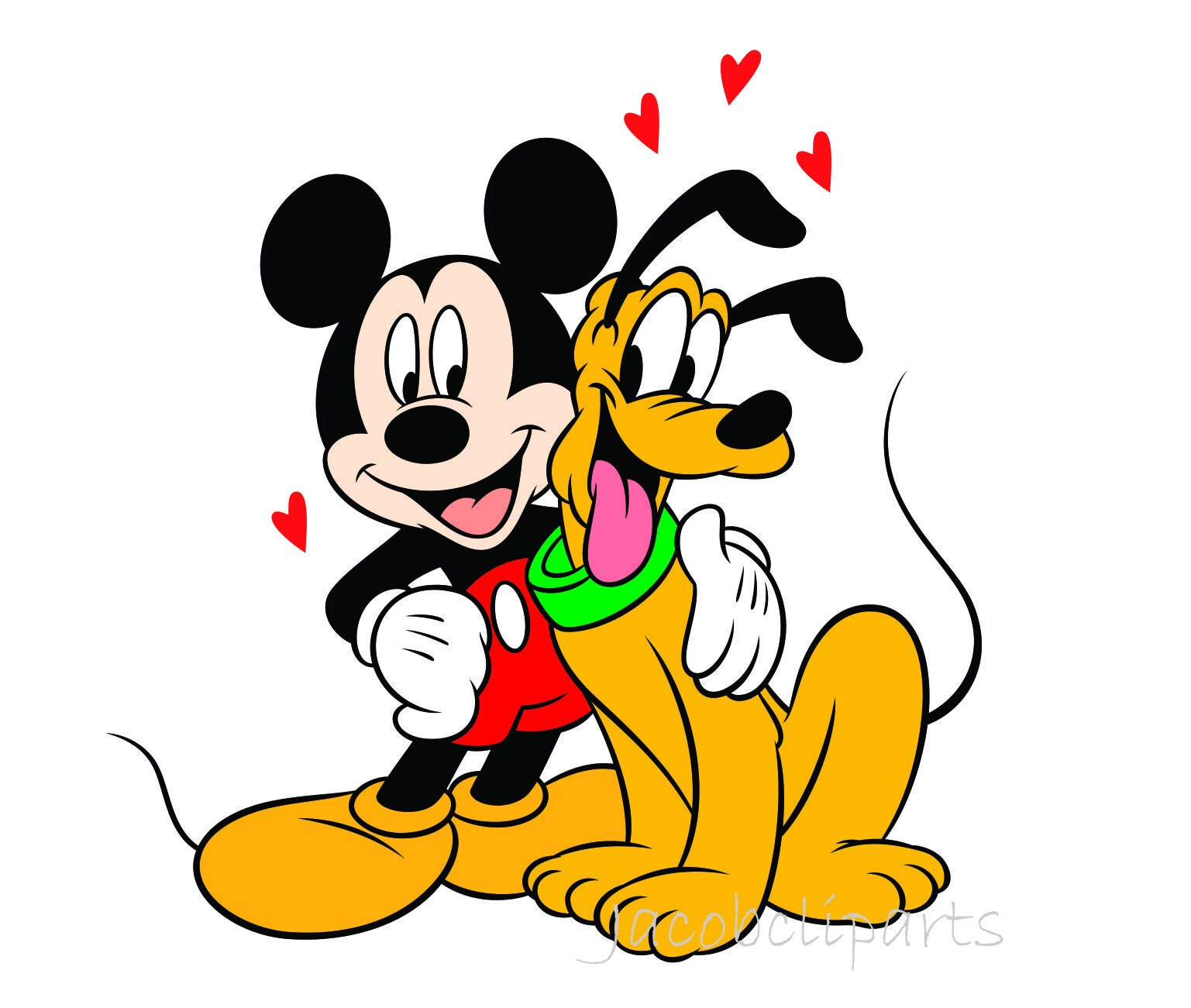 Download Disney Love Svg Mickey And Pluto Disney Valentine Svg File Etsy