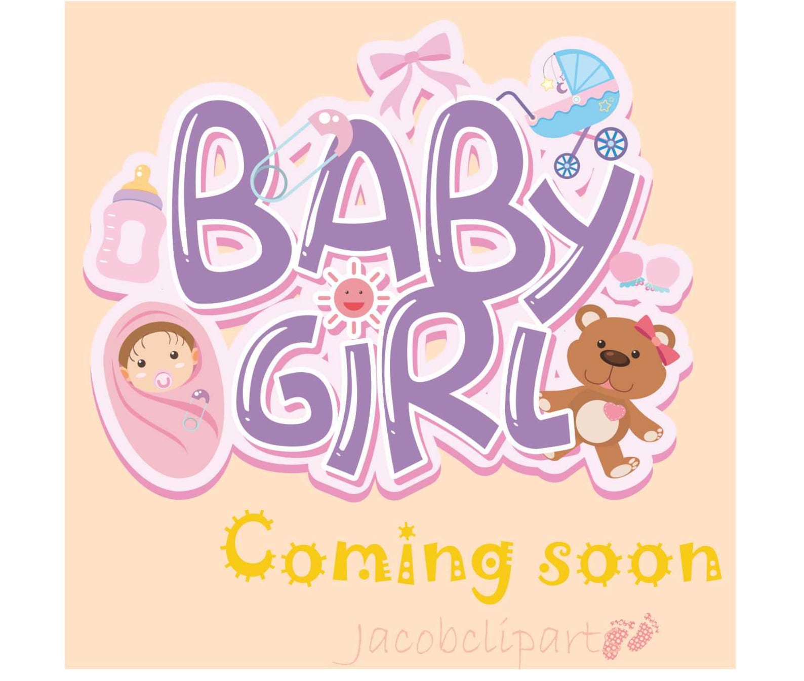 Baby Girl Coming Soon Svg Coming Soon Svg Baby Girl Svg Etsy