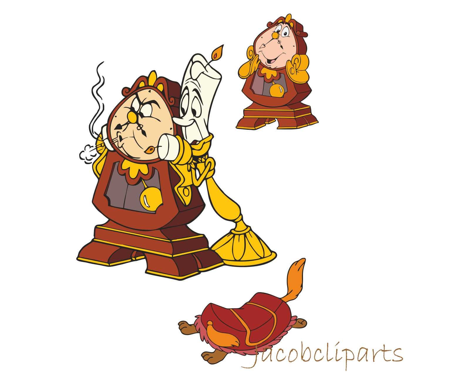 Cogsworth Svg Lumiere Lumiere Svg Beauty And The Beast Svg Etsy