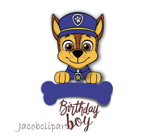 Download Chase Paw Patrol Birthday Birthday Boy Chase Birthday Boy Etsy