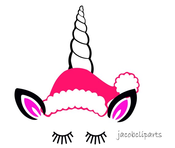 Download Christmas Unicorn Svg Unicorn Eyelashes Magical Unicorn Svg Etsy