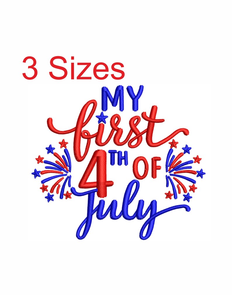My first 4th of july embroidery design my first 4th of july  etsy