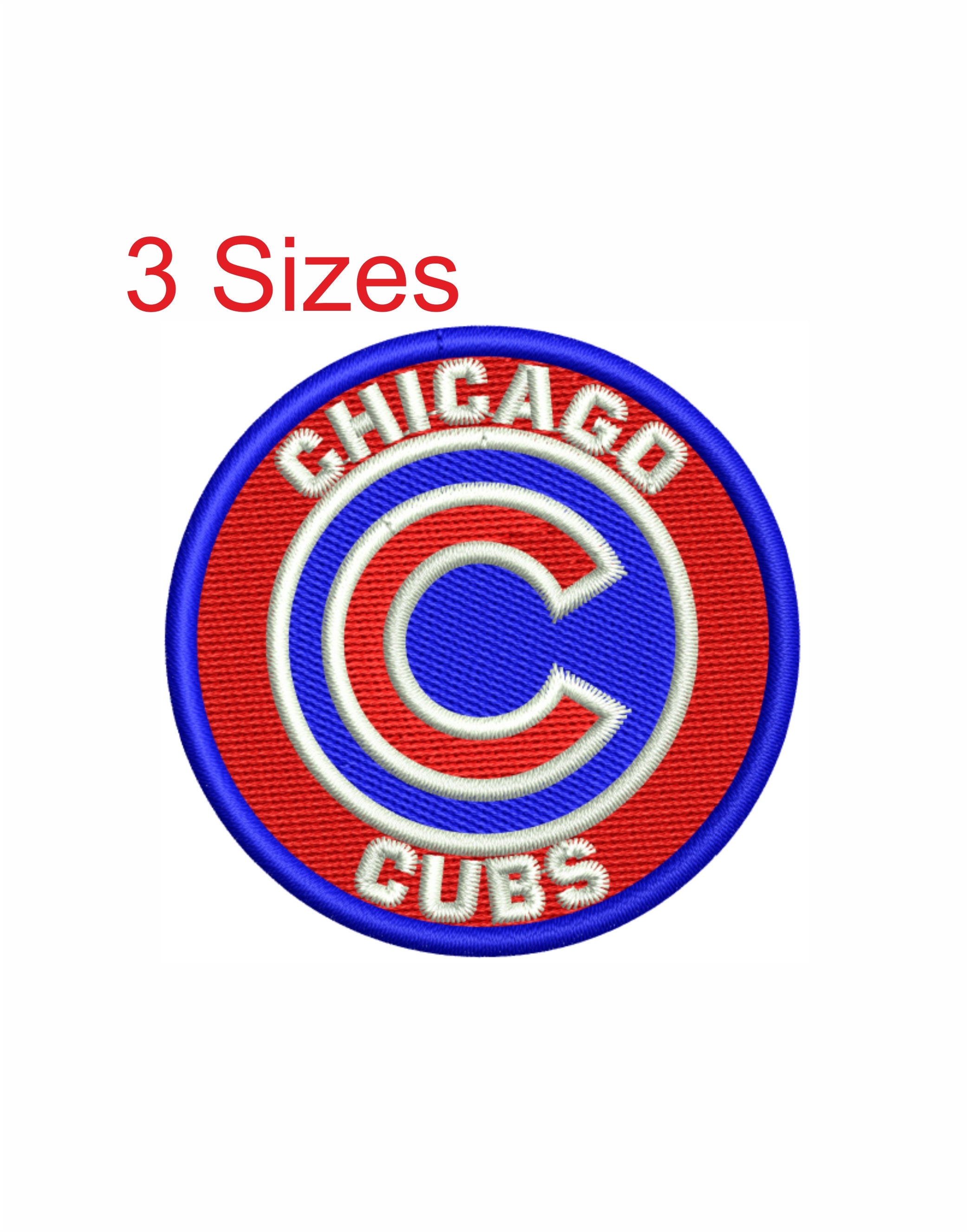 Chicago Cubs logo Embroidery design Chicago Cubs logo pes Etsy
