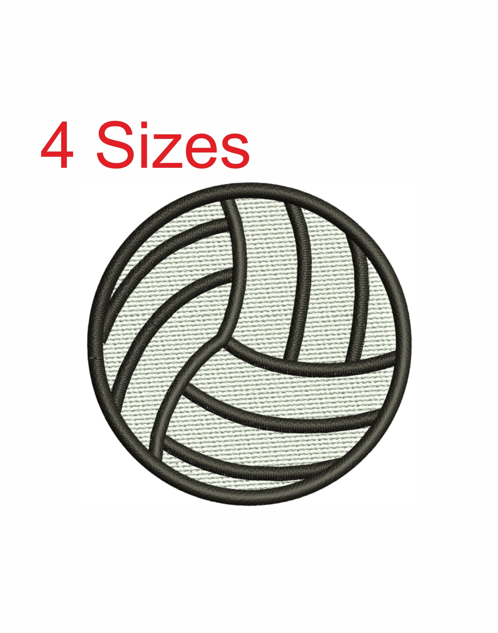 Volleyball Embroidery design Volleyball pes file Etsy