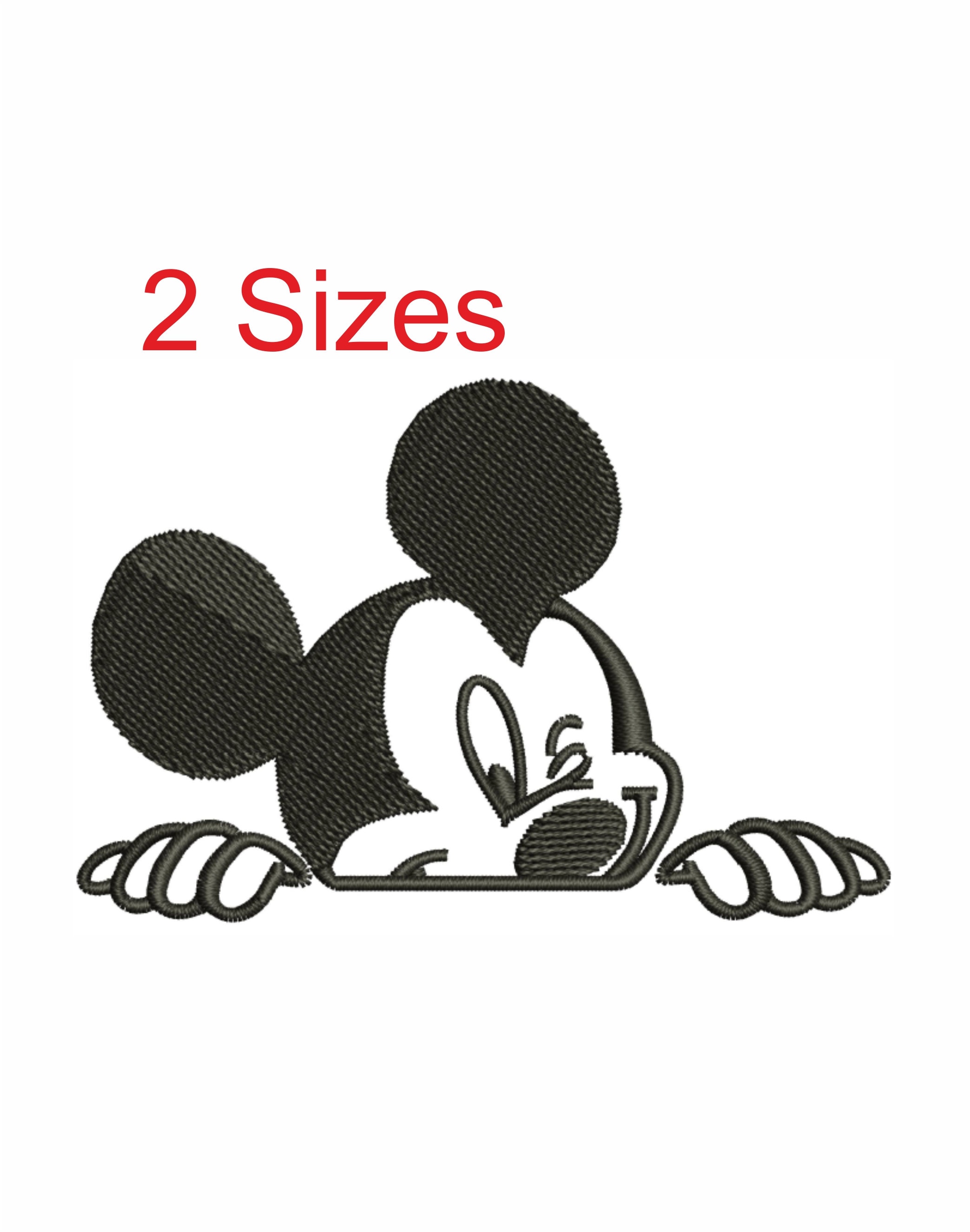 Mickey Mouse Embroidery Design Mickey Mouse Pes File Etsy UK