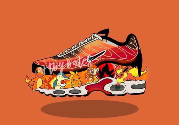 Nike TN Max Plus Volcano's x Pokemon Etsy