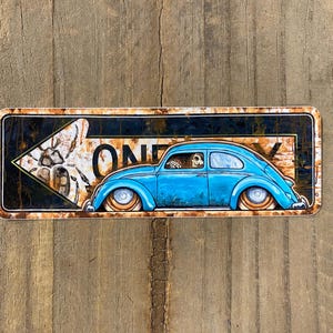 デカール - VW ビートル ワンウェイ ビニール デカール 光沢ステッカー オリジナルアート 米国送料無料